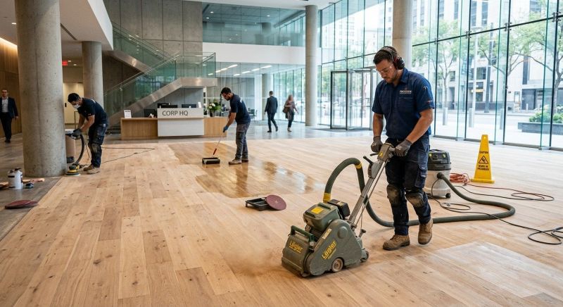 Our team working on Wood Floor Service projects in Smyrna, GA