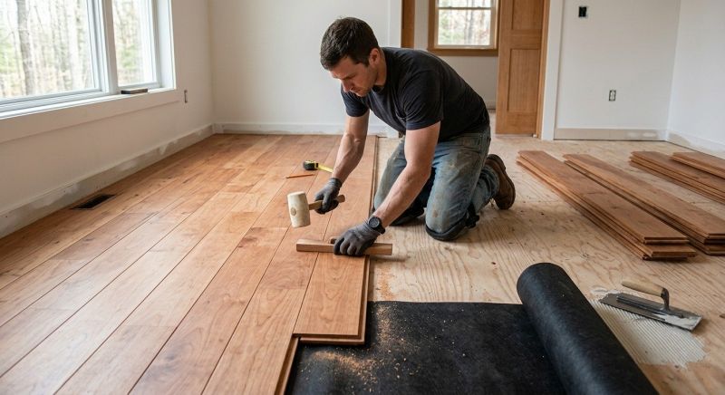 Cherry Floor Installation in Lilburn, GA