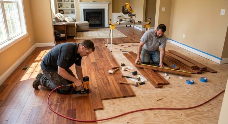 Cherry Floor Installation in Stone Mountain, GA