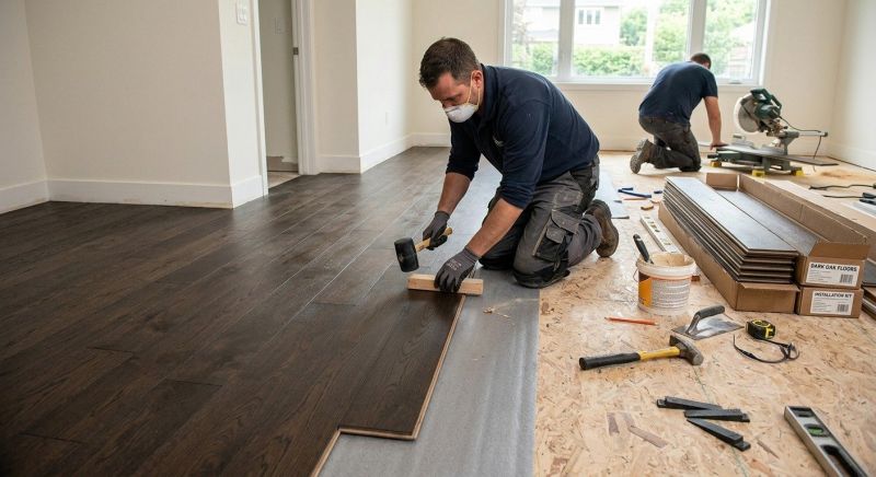 Dark Wood Floor Installation in Smyrna, GA